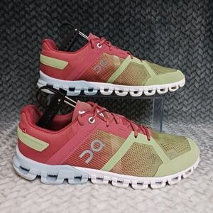 On Cloudflow Green Guava Dust Rose Womens Athletic Running Sneakers Shoes Sz 9.5
